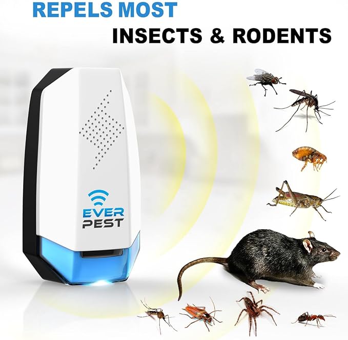 Ultrasonic Pest Control Repeller (2-Pack) Plug in Flea Rat Roach Mosquito Cockroaches Rodent Spider Scorpion Fruit Fly Insect Indoor Plug Repellent [office_product]