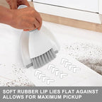 Small Hand Dust Pan and Brush - Small Broom and Dustpan Set, Mini Broom and Dustpan, Compact Dustpans and Brush for Home Cleaning, Sofa, Desk, Guinea Pig Cage, Cat Litter, etc. (Gray 3 Set)