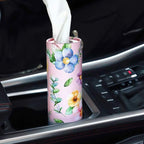 200 Sheets Car Tissues Holder with Facial Tissues 3-ply Travel Tissue Tubes 4 PK Tissues Box Container Perfect Fit for Car Cup Holder Cylinder (Pink)