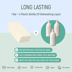 Natural Non-Toxic Dish Washing Soap - Dyes And Fragrance Free - Vegan Cruelty-Free Eco-Friendly And Zero Waste Dishwashing Handmade Solid Bar Soaps Detergent & Biodegradable (Unscented Single)