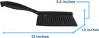 Vikan 45879 Bench Cleaning Brush, Polypropylene/Polyester Soft Bristle Dustpan Brush & Sweeper With Handle, 14-Inch, Black