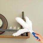 Unger Connect and Clean Microfiber Feather Duster for Household Cleaning and Dusting, Cleans Fragile Objects, Glassware, Vases, Picture Frames, Machine Washable, Compatible with Threaded Pole