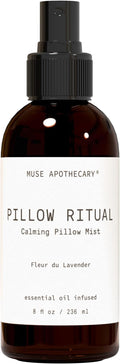 Muse Apothecary Pillow Ritual - Aromatic, Calming and Relaxing Pillow Mist, Linen and Fabric Spray - Infused with Natural Aromatherapy Essential Oils - 8 oz, Fleur du Lavender