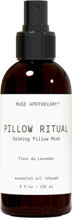 Muse Apothecary Pillow Ritual - Aromatic, Calming and Relaxing Pillow Mist, Linen and Fabric Spray - Infused with Natural Aromatherapy Essential Oils - 8 oz, Fleur du Lavender