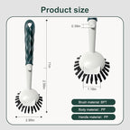 Dish Brush, 2 Pack with Comfortable Handle, with Built-in Scraper, Scrub Brush with Medium Firm bristles for Cleaning Dishes, Sink, Pots(Green)