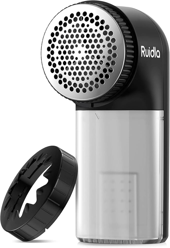 Fabric Shaver Lint Remover, Sweater Shaver to Remove Pilling, Lint Shaver with 2-Speed Power Adjustment, Fuzz Shaver for Clothes Balls-Battery Operated Black