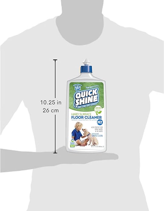 Quick Shine Hard Surface Pet Floor Cleaner 27 oz | Ready to Use, Removes Dirt, Streak Free, No Rinse | Hardwood, Laminate, Luxury Vinyl Plank LVT, & Tile | Safer for Kids, Pets & Our Environment