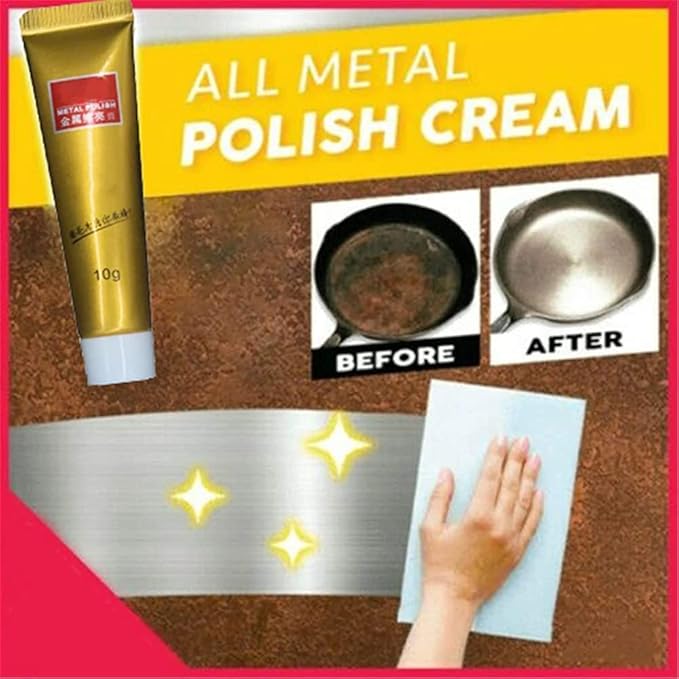 2023 New All Metal Polish Cream,Metal Polishing Paste,Multifunction Rust Remover For Kitchen Stainless Steel/Aluminum/Brass/Copper (1pc)