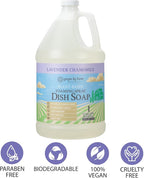 Ginger Lily Farms Botanicals Plant-Based Foaming Spray Dish Soap, Concentrated Formula with Max Grease Cleaning Power, Cruelty-Free, Lavender Chamomile Scent, 1 Gallon (Pack of 4)