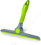 DSV Standard 10" Heavy Duty Green, Grey Window Cleaning Squeegee, Handheld Squeegee for Glass Doors, Windows, Car Windshields & More