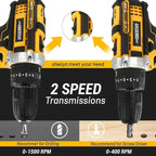 136pcs Heavy-Duty Cordless Drill & Tool Set with 2 Batteries, All-in-One Hand Tool Set，Lithium-Ion Drill Press, Screwdrivers, Bits, Wrenches, Pliers Electric Toolbox Kit for home Repair, Construction