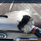 Flitz Buff Ball w/ 1.76oz Metal Polish Paste - 5in Drill Buffer Polisher Attachment for Any 3/8in Drill - Self-Cooling, Washable Polishing Ball to Buff, Shine, & Protect All Metals, Plastics (1 Pack)