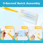 Duster Refills for Swiffer Dusters，Strong Static Dust Removal，Duster Refill Replacement Head for Electronics, Furniture, Blinds（18 PCS+1Handle）