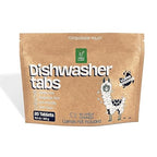 Dish Washing Machine Tablets, Pack of 20 - Fragrance-Free, PVA-Free, Non-Toxic Dishwasher Tablets in Compostable Packaging – Women-Owned Company, Leaping Bunny Certified