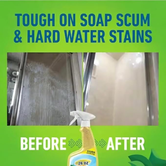 Brilliant Bath Foaming Bathroom Cleaner, Fresh Scent, 26 fl oz Bottles (Pack of 2) – Bleach-Free Multi-Surface Cleaner for Soap Scum, Hard Water & Grime