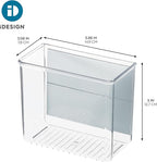 iDesign Magnetic Small Clear Plastic Organizer Bins for Laundry Room Storage