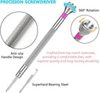 13PCS Professional Watch Screwdriver Set, BEBEEPOO Micro Precision Screwdriver Set，Micro Precision Eyeglasses Repair set， 0.6-2.0mm, Jewelry Work,Computer Phone Small Tools