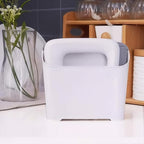 Compact Dustpan and Broom Set with Scrubber TPR Handle ABS Nylon Design Space Saving for Kitchen Bathroom Home Cleaning
