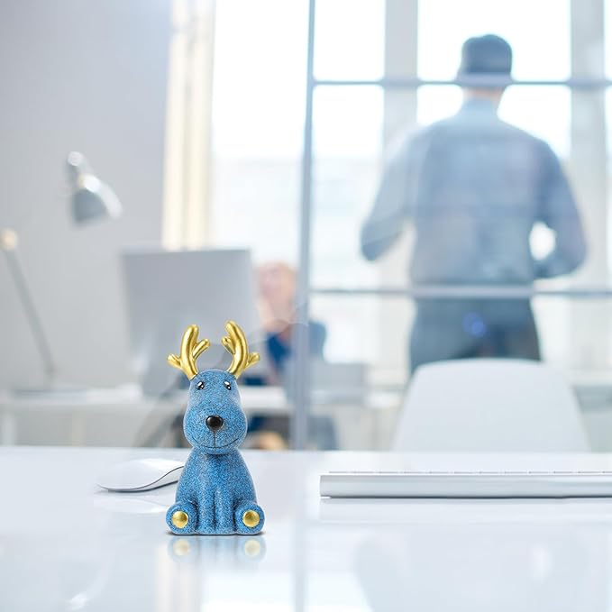 Deer Glasses Holder Resin Eyeglass Stand Desktop Ornament Eyewear Organizer Decorative Glasses Frame Display for Home Office