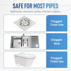 Drain Clog Remover, Powerful Pipe Dredging Agent, Sink Drain Cleaner for Kitchen Bathroom, Unclogging Solution for Pipes, Toilets & Showers (2)