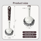 Dish Brush, 2 Pack with Comfortable Handle, with Built-in Scraper, Scrub Brush with Medium Firm bristles for Cleaning Dishes, Sink, Pots (Brown)