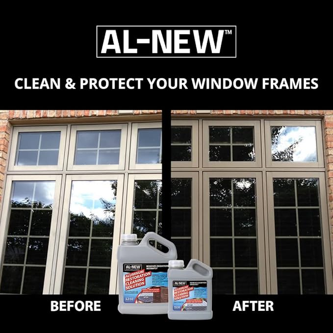 AL-NEW Aluminum Restoration Cleaning Solution Kit | Clean & Restore Patio Furniture, Stainless Steel, & Other Household Metal Surfaces (16 oz. Kit)