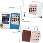 VALICLUD Felt Sunglasses Organizer Hanging Bag 30x40cm Small Storage Pouch Wall-Mounted Glasses Holder for Eyewear and Jewelry Storage