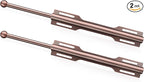 FIRJOY 12" Valet Rod for Closet Pull Out (2 Pack, Antique Copper)