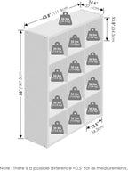 Furinno Simple Cube Storage Organizer, 12-Cube Display Shelf, Open Back Shelving Unit, Storage Shelves, Extra Thick Frame, for Organization and Storage, Living Room, Home Office, Dark Oak