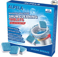 Ocean Breeze Washer Cleaner Tablets 24 Count – Septic Safe Washing Machine Cleaner & Odor Eliminator – Deep Cleaning Descaler for HE Front & Top Load Washers – Laundry Tub & Drum Cleaner