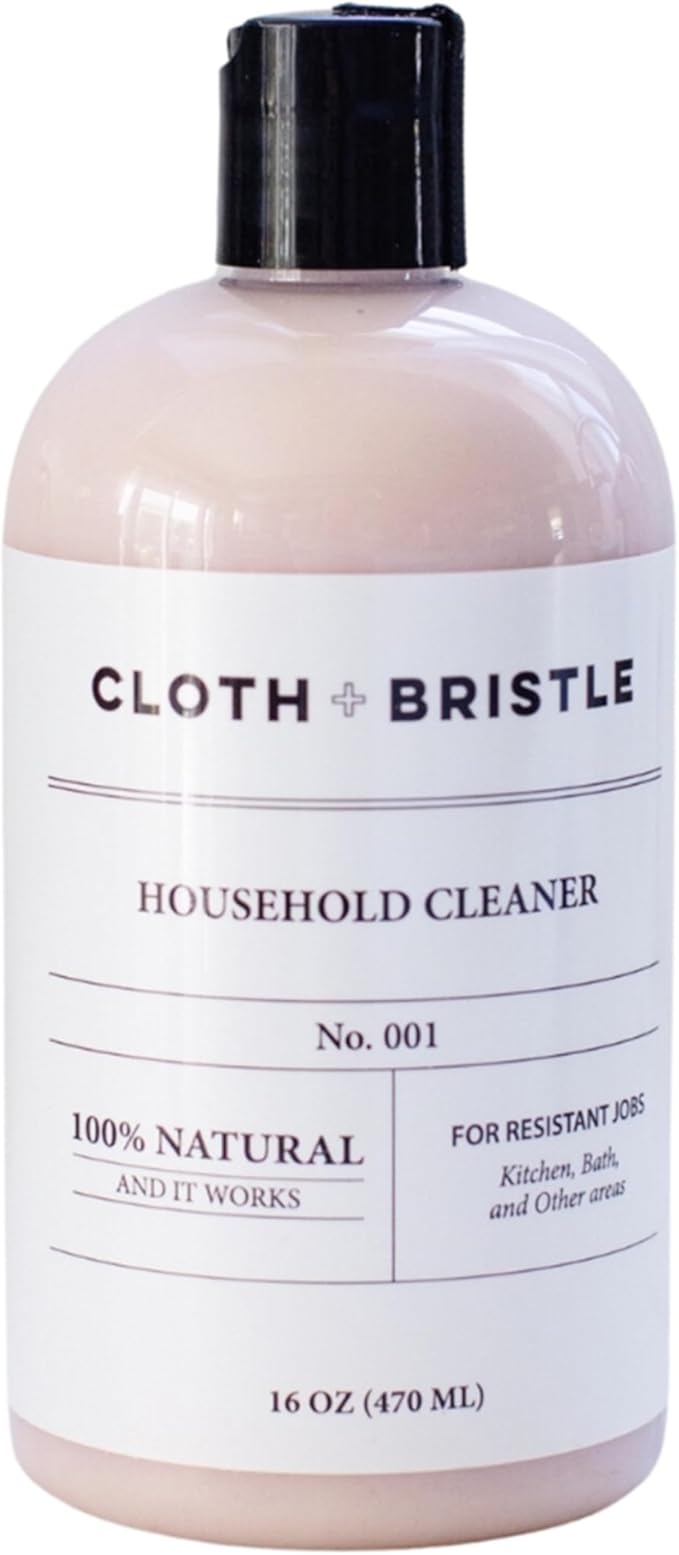 CLOTH & BRISTLE NO. 001 Household Cleaner, Multi-Surface, All-Purpose, Eco-Friendly, Cleaning Spray, Kitchen Stain Remover, Surface Disinfectant, Natural Solution