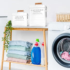 KOANEssentials Farmhouse Metal Laundry Pods Container with Dryer Sheet Holder for Laundry Room Organization and Storage, Farmhouse Decor, Eco Frendly,Holds 200 Laundry Pods and 300 Dryer Sheets