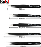 Kaisi 13 PCS Precision Tweezers Set Anti-Static ESD Tweezers Kit with 13 Precision Non-Magnetic Stainless Steel Tweezers With tweezers storage bag