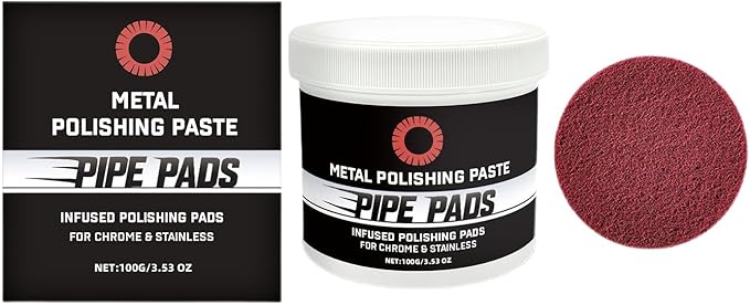 Metal Polishing Paste Pipe Infused Polishing Pads Chrome Stainless Steel Aluminum Cars Paste Protectant Scratch Remover Metal Care Kit Tarnish And Oxidation Remover