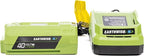 Earthwise Power Tools by ALM TC70040EW 11-Inch 40-Volt Lithium-Ion Cordless Electric Tiller/Cultivator, 4Ah Battery & Charger Included, Green
