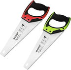 14 in. Pro Hand Saw, 11 TPI Fine-Cut Soft-Grip Hardpoint Handsaw Perfect for Sawing, Trimming, Gardening, Cutting Wood, Drywall, Plastic Pipes, Sharp Blade, Ergonomic Non-Slip Handle (red)
