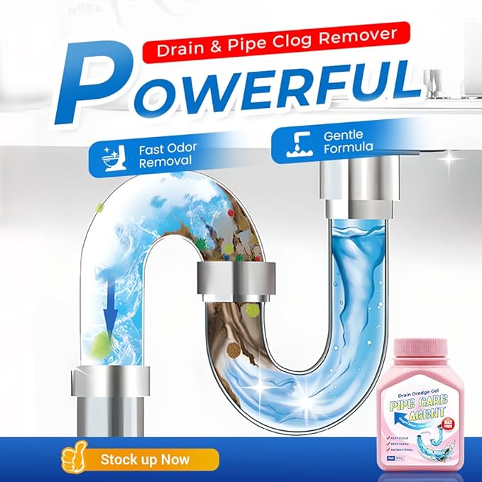 Drain Clog Remover Powerful Unclogging Sink Hair Cleaner for Kitchen, Shower Pipes and Drains (White 3PCS)