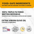 Rhoose Point Remedies Beeswax Polish for Stone & Concrete 7.0 Fl Oz – Cleans, Seals & Protects Natural & Man-Made Surfaces inc. Marble, Quartz, Granite, Slate, Ceramic.