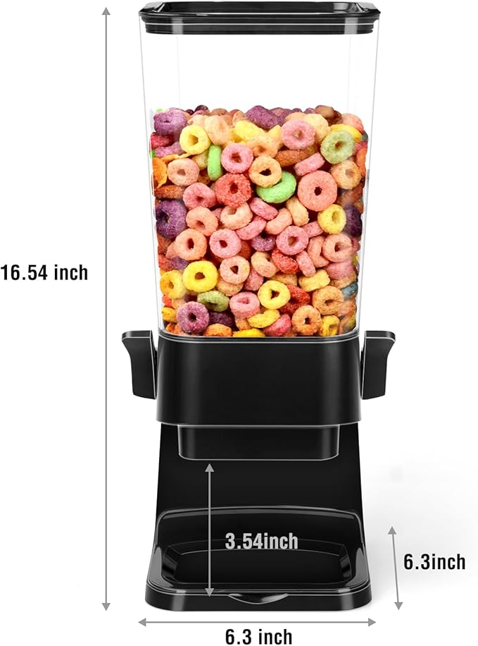 Cereal Dispenser Countertop with 4 Pack Bowls and Spoons 5.5 Qt Large Cereal Storage Container Holder for Pantry Dry Food Nut Dispenser Snack Candy Organizer Kitchen Organization for Oatmeal Granola