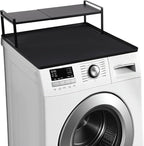 Washer and Dryer Countertop with Retractable Shelf and Silicone Mat, Universal Front Load Washer and Dryer Countertop Set, Washer Dryer Shelf with Mat for Laundry Room (Metal Shelf + Silicone Mat)
