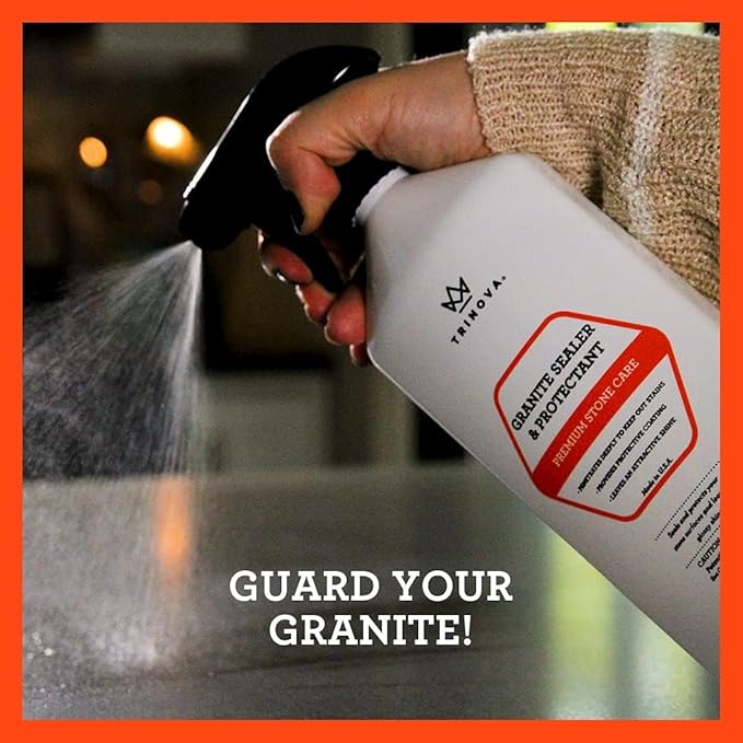 TriNova Granite Sealer & Protectant 18 oz & Gallon Refill Bundle - Guard Your Premium Stone, Enhance Shine, & Protect from Stains