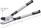 Tree Trimmer Loppers - Double Ratcheting Anvil Lopper - Extendable 26" - 40" Long Handles - Loppers for Tree Trimming Heavy Duty by Kings County Tools