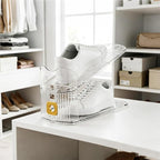 CiBiZi Clear Shoe Slot Organizer 10Pack for Closet – Sturdy Stackable Shoe Rack Stacker, No-Tool Assembly, 3 Heights Adjustable, Space-Saver Storage for Entryway Organizador de Zapatos