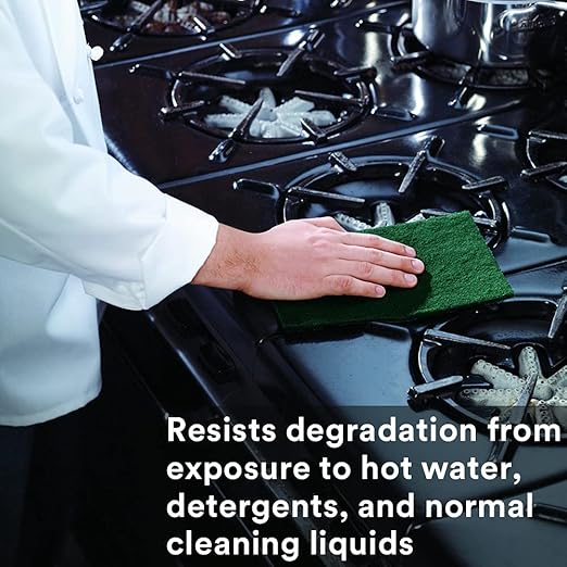 3M Scouring Pad 96-20, 20 Pads, 6” x 9”, General Purpose Cleaning, Food Safe, Non-Rusting