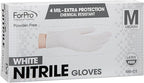 ForPro Disposable Nitrile Gloves, Chemical Resistant, Powder-Free, Latex-Free, Non-Sterile, Food Safe, 4 Mil