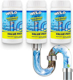 Sink Drain Cleaner, 2025 New Multi-functional Sink and Drain Cleaner Powder Cleaning, Drains Cleaner Foam Cleaner, Powerful Pipe Dredging Agent for Home Kitchen Toilet (3Pcs)