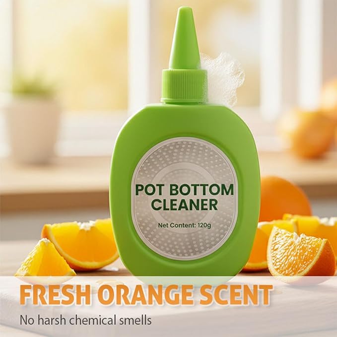 2026 New Pot Bottom Stain & Grime Remover, Stainless Steel Burnt Pot Cleaner, Stove Degreaser Heavy Duty Cleaner (4Pcs)