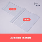 Home in Bold Tension Rod Shelving Expandable Closet Tension Shelf Storage Rack - No Drill Cabinet Tension Rod Shelf for Closet No-Slip | Shelves for Cabinet (NO Screw Installation)