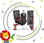 346pcs Tool Sets,18V Electric Power Drill Set, Cordless Drill for Men, Household Home DIY Hand Tool Kits,18+1 Clutch Cordless Power Drill Set for Thanksgiving, Christmas,Father's Day (Black)