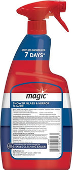 MAGIC Shower Glass and Mirror Cleaner Spray Bundle, Fog & Streak Free, Removes Soap Scum, Rust Stains, Fingerprints, Dirt, and Hard Water, Perfect for Shower Doors, Window, Glass Surfaces, 28 Fl Oz